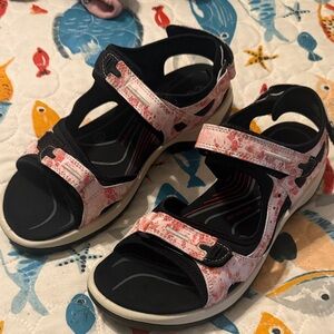 Ecco Women's Sandals - Pink and Black- sz 42- new